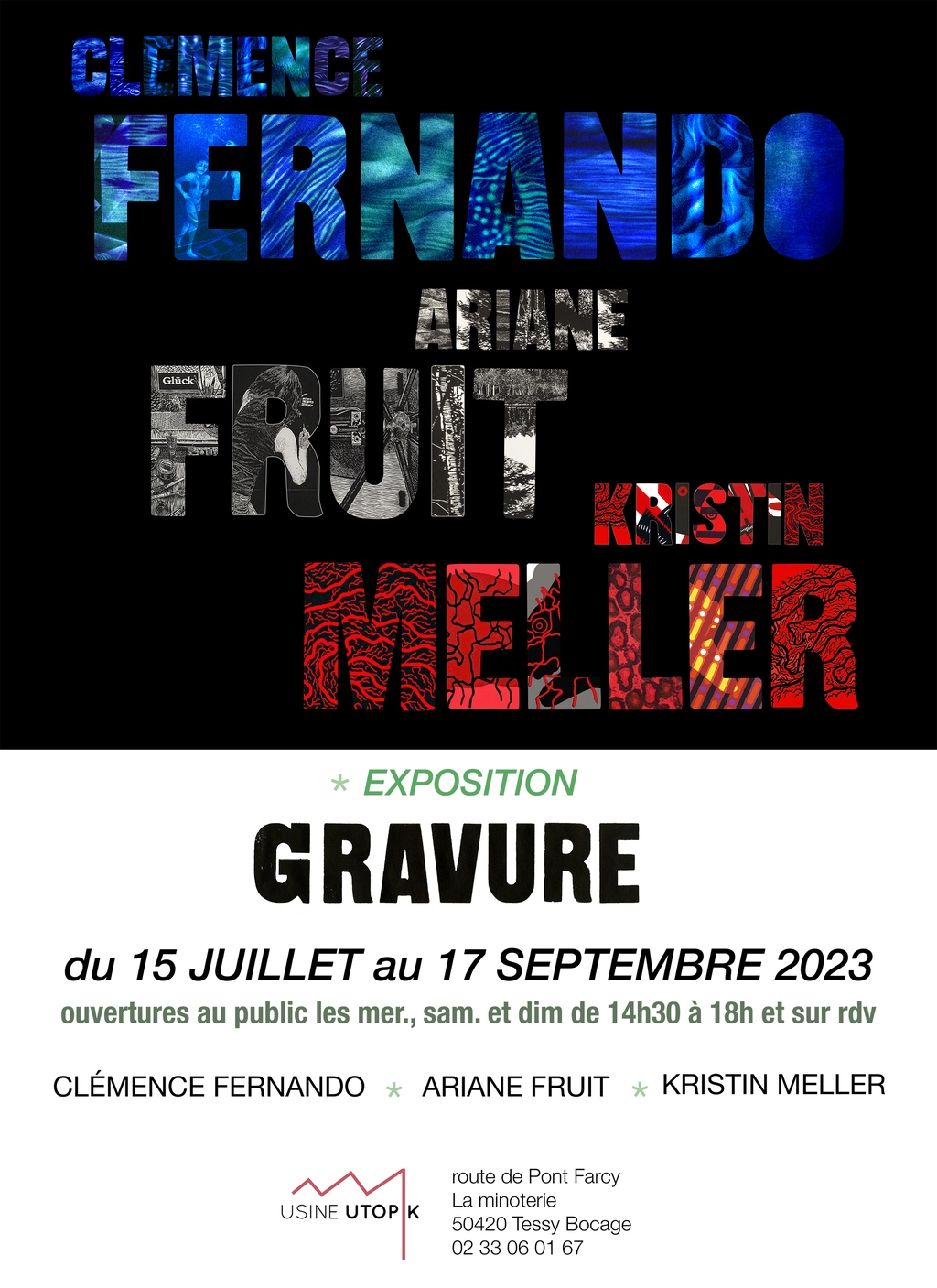 Exposition Collective « Gravure »- Usine Utopik, Été 2023