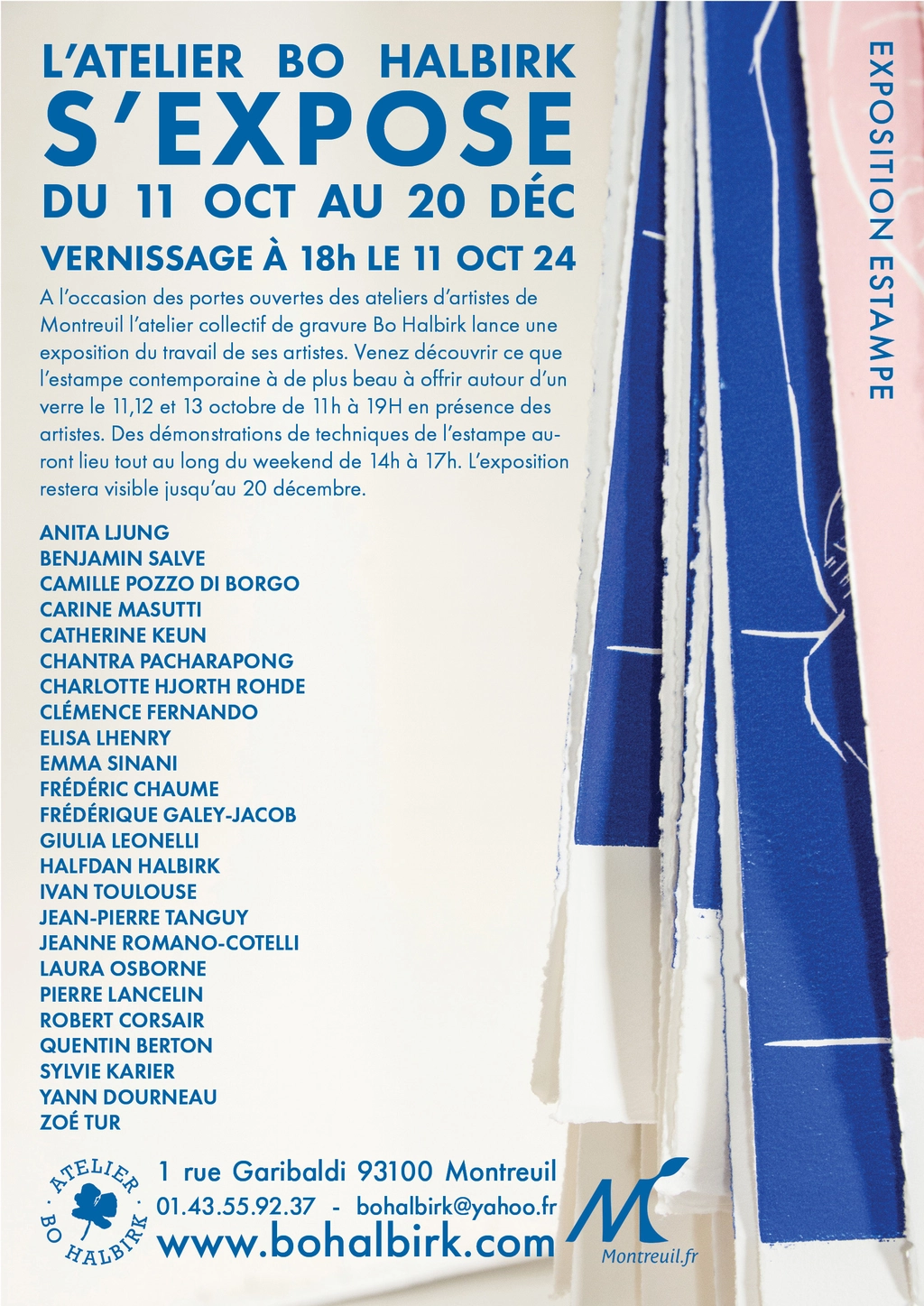 Exposition Collective « L&rsquo;Atelier Bo Halbirk s&rsquo;expose » – Montreuil, 2024