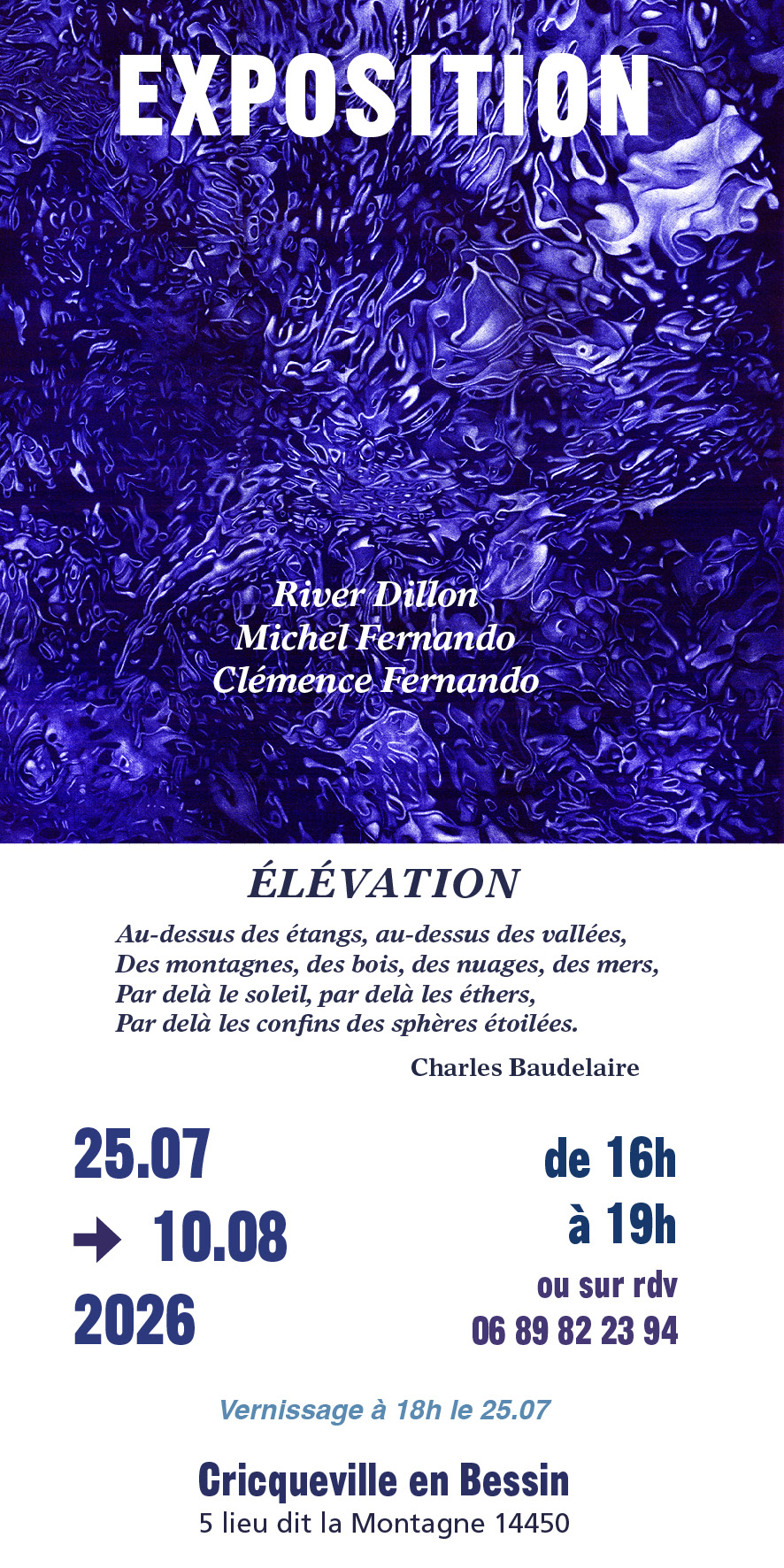 Exposition élévation du 25 juillet au 10 août 2026
